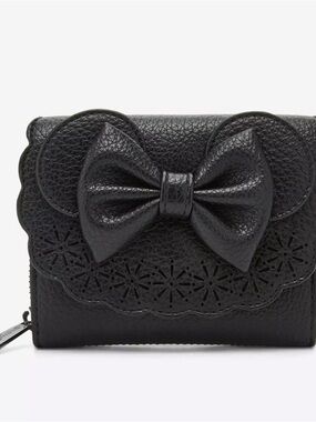 Loungefly Disney Minnie Mouse Black Wallet with Details